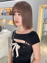 アロ 大阪梅田(alo)&nbsp;【momoa】ボブ×ミルクティーベージュ《ブリーチ/ボブ》