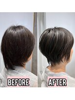 アルトル 池袋2nd(altru) ◇大人40代50代60代ショートボブ丸みショート白髪ぼかし