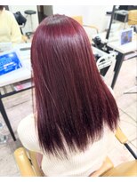 プライズ 所沢プロぺ通り店(prize)&nbsp;ブリーチカラーレッド韓国風レイヤーカット所沢