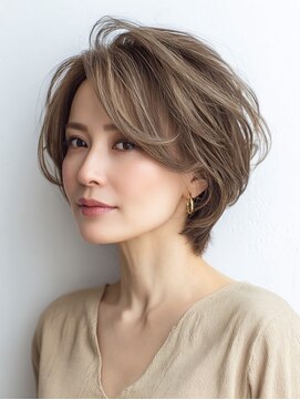 ハーツ(Heart's) 白髪ぼかし似合わせ大人ショート30代40代50代60代◎