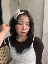 ビーヘアー 近鉄八尾店(Bee.hair)&nbsp;大きめリボンとふんわりカールボブ／八尾