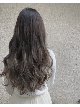 ワエン(WAEN) グレージュ バレイヤージュロング