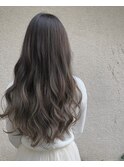 グレージュ バレイヤージュロング