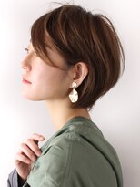 ロビー 表参道(ROBBY)&nbsp;大人かわいい☆ワンサイドショート／アッシュブラウン