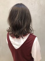 ヘアスタジオダップ(hair studio dap)&nbsp;ミディアム×アッシュグレー×インナーピンク