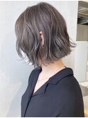 スモーキーブルージュミニボブ_セシルカット_ba299743