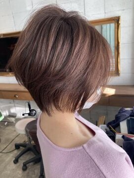 アーサス ヘアー デザイン 袖ケ浦店(Ursus hair Design by HEADLIGHT) #春色ピンクグレージュ抜け感ショートイメチェン美髪くすみ