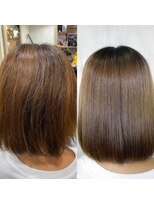 アンフィユヌキャトル(AnFye une Qatll)&nbsp;ジュエリーシステム×LULUトリートメント×縮毛矯正で艶髪ボブ♪