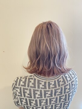 スピンヘアー 亀岡店(Spin hair) くくれるボブ×ピンクミルクティーベージュ