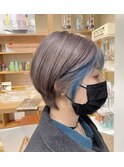 ラベンダーグレージュ×ブルー