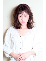 クシュ 所沢東口店(kusyu...) ウルフショート/外巻きパーマ/サイドバング/マロンブラウン所沢