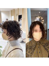 定番のボブにパーマをかけていつもと違うスタイリングを楽しんじゃいましょう♪