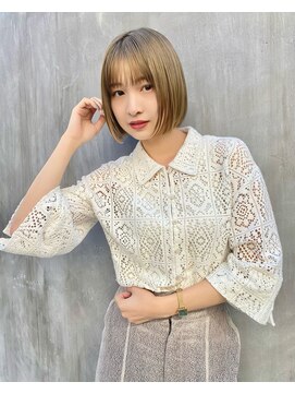 ベル 表参道Terrace(Belle) シアーベージュ×大人可愛いボブ