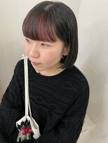 エンドリンク(endlink)&nbsp;赤の前髪カラーでおしゃれボブ