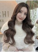 高級毛で作るブラウンロング