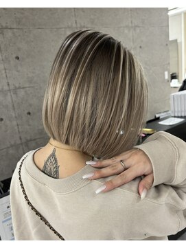 ウル 岡山駅店(ULu.) 外国人風バレイヤージュ秋色透明感カラー岡山髪質改善ULu.