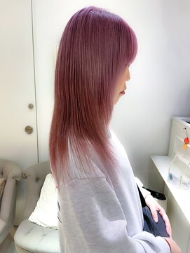 バブ バイネオリーブ(Bab by neolive) wカラー/ブリーチ/小顔/レイヤー/ウルフ/ケアブリーチ/ピンク