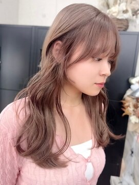 スターズ 柏(STARS) ミルクティーベージュ 顔周りカット 小顔カット ケアブリーチ