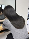 髪質改善トリートメントブリーチ無し縮毛矯正艶髪ストレート黒髪