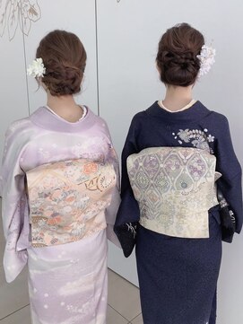 バサラ 銀座三丁目店(VASARA) 訪問着着付け　訪問着ヘア　結婚式ヘア　和髪