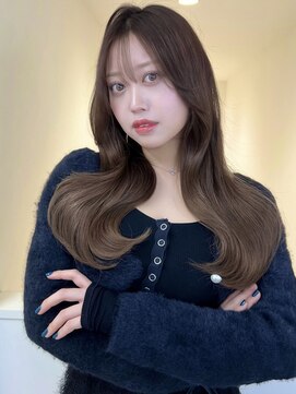 アイトーキョーエス 渋谷(AI TOKYO S) 韓国くびれ巻きブリーチなしミルクベージュ透明感ロングレイヤー