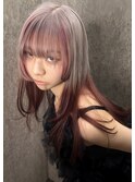デザインC ホワイトシルバー×ディープレッド