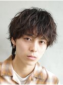 渋谷シャドウパーマメンズビジネスヘア無造作パーマゆるめパーマ