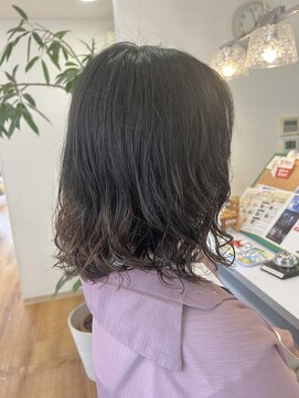 オリーブ(OLIVE) 【ミディアムボブゆるふわパーマ】