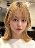 ミディアムボブ切りっぱなしボブレイヤーボブ大人ボブ