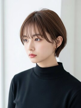 エールバイボヌール(Ere by Bonheur) 西梅田/小顔ショート３０代ブリーチしない白髪ぼかし