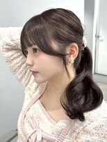プリアバイポプルス 渋谷(pria by popls)&nbsp;ミディアムレイヤーハッシュカット顔周りカット韓国ヘア