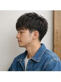 メンズツーブロックナチュラルショート　20代 30代 40代 50代