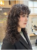 ハードパーマカーリーヘアスパイラルパーマロングパーマ