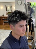 MEN’S/サーフカール/刈り上げセンターパート/表参道駅/青山 