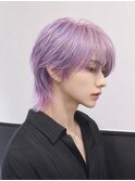 ラベンダー×韓国メンズウルフ