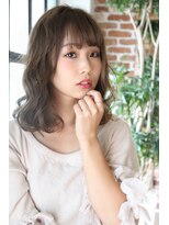 チョビー 銀座(chobii)&nbsp;グレージュ/鎖骨/切りっぱなし/デジタルパーマ/ゆるふわ/高柳