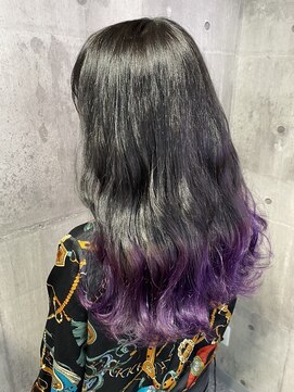 パレット 町田店(PALETTE) ダークグレー×パープルのグラデーションカラー☆ 町田／町田駅