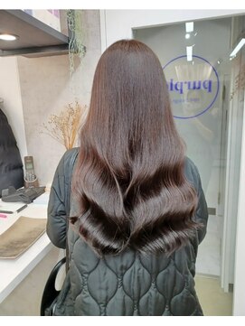 パープル(purple) 艶髪ショコラブラウン