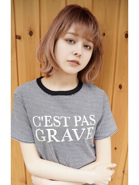 ブゾン(buZon) 【buZon ブゾン】ピンクベージュ×レイヤーボブ