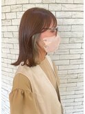 【marl.】インナーカラー　カーキグレージュ/セミディ