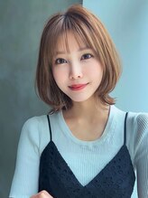 アグ ヘアー リズ 田辺銀座通り店(Agu hair liz) 《Agu hair》ミニくびれボブ×numberA.ケアオイルスリーク