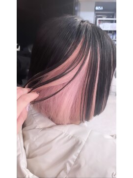 ペレ 渋谷(PELE) h_ デザインカラー/レイヤーカット/ウェットヘア/ベージュ