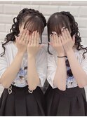 2人で可愛い♪ハート2連サイドポニー＊まゆ