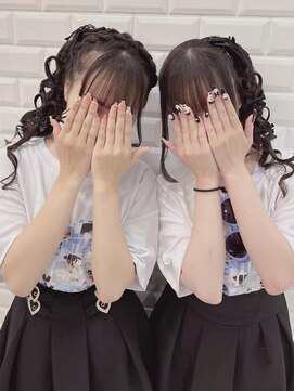 リルミー(Lilme) 2人で可愛い♪ハート2連サイドポニー*まゆ