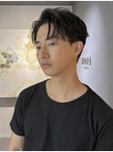 ビジネスヘアガイルヘアサイドパートコンマヘアニュアンスパーマ