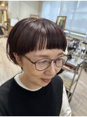 刈り上げマッシュショート/フィッシュボーン/エンドカラー