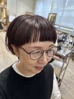 ヒラソル(girasol)&nbsp;刈り上げマッシュショート/フィッシュボーン/エンドカラー