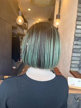 ベランダ(veranda) サワーグリーン x バレイヤージュ ボブ