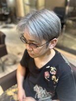 ルッカヘアガーデン 鶴ヶ島店&nbsp;メンズシルバー/グレージュ/ブリーチあり/白髪ぼかしにも◎