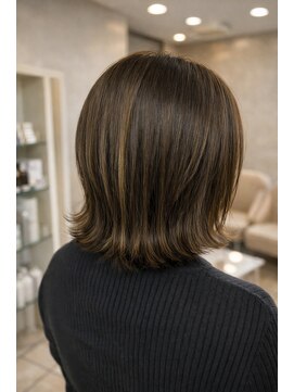 クオリス 上板橋店(QUALIS) 髪質改善外ハネボブ◎カーキアッシュ透明感小顔